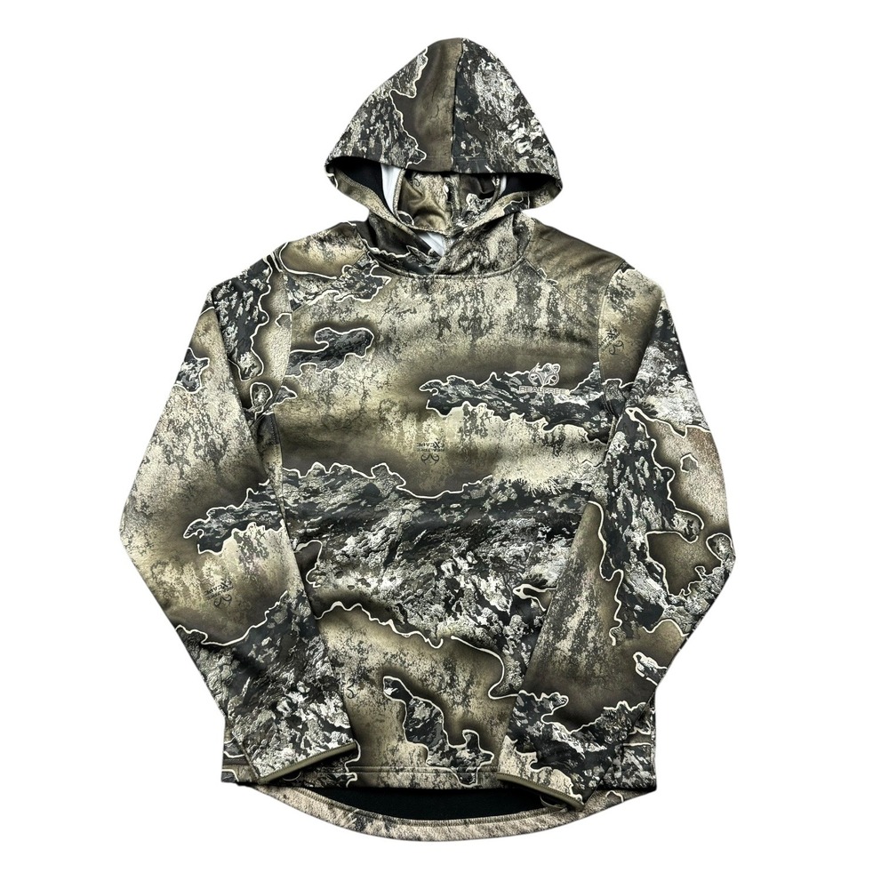 Realtree Excape Hoodie Men Small Camo Pullover Sweatshirt Gaiter Hunting Outdoor